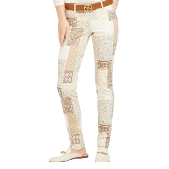 J. McLaughlin Jeans Patchwork Lexi Denim Jeans Pants Size 10 - Picture 1 of 10
